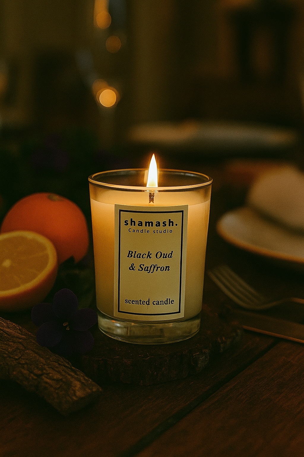 BLACK OUD & SAFFRON CANDLE - Noir