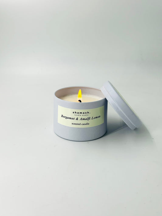 BERGAMOT & AMALFI LEMON TRAVEL CANDLE - Aegean Reverie