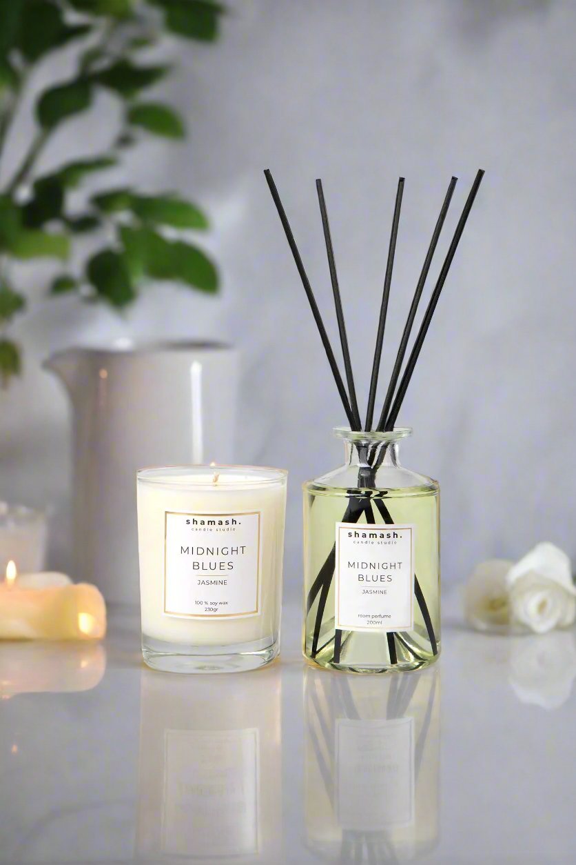 MIDNIGHT BLUES BOLD COLLECTION CANDLE (230gr) & ROOM PERFUME (200ml)