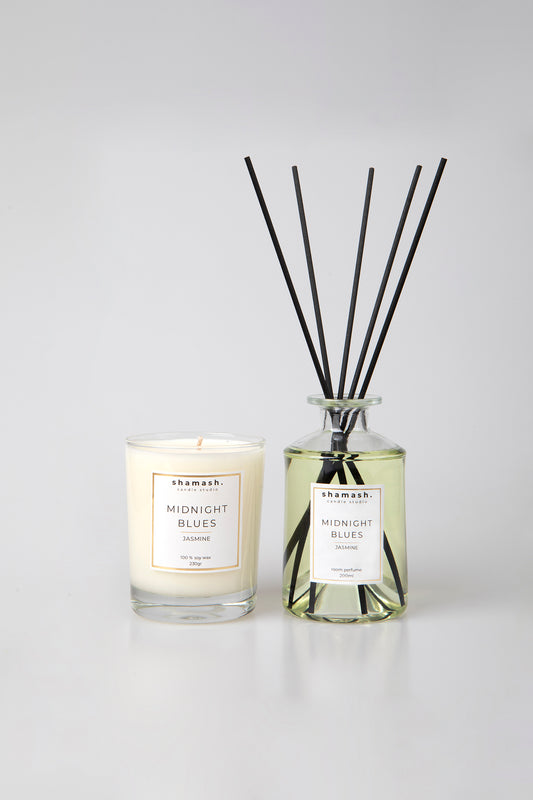 MIDNIGHT BLUES BOLD COLLECTION CANDLE (230gr) & ROOM PERFUME (200ml)