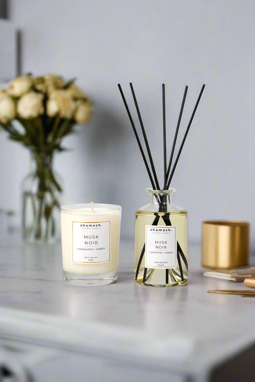 MUSK NOIR BOLD COLLECTION CANDLE (230gr) & REED DIFFUSER (200ml)
