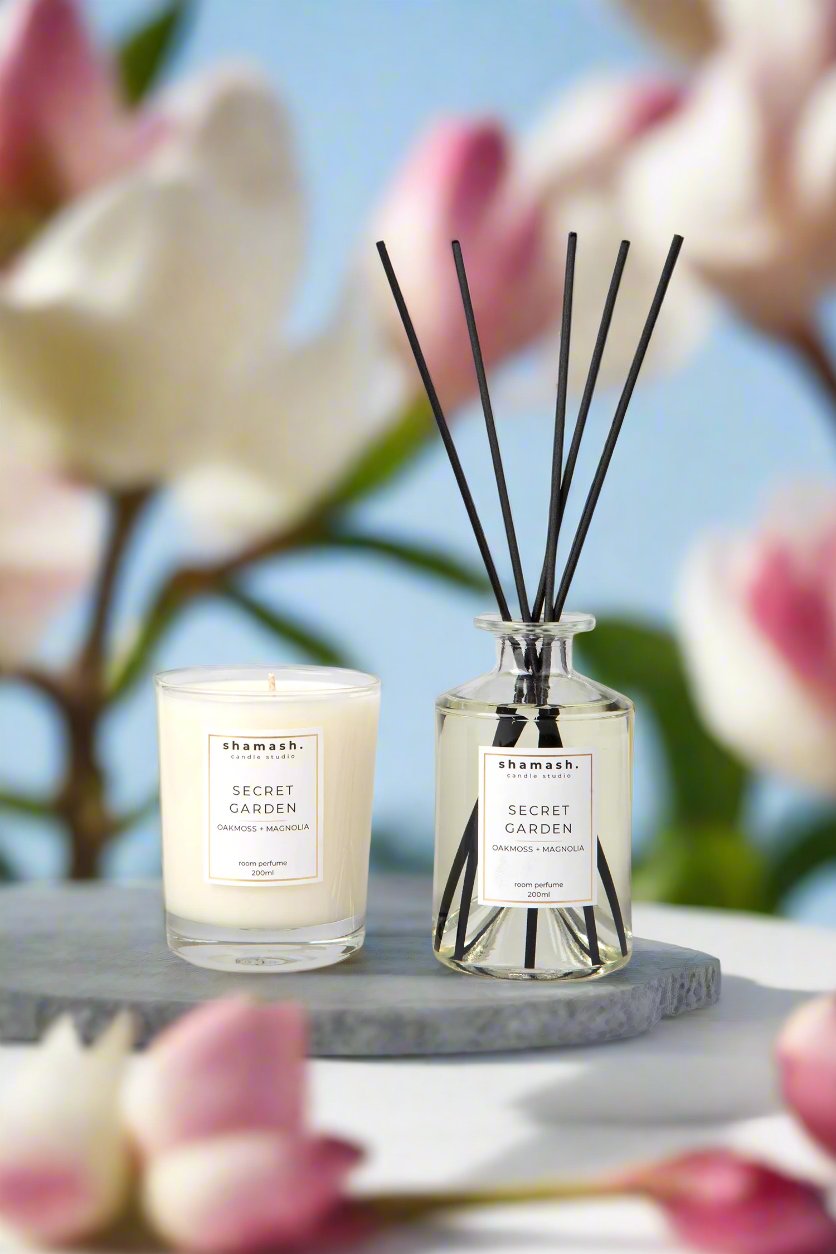 SECRET GARDEN BOLD COLLECTION CANDLE (230gr) & ROOM PERFUME (200ml)