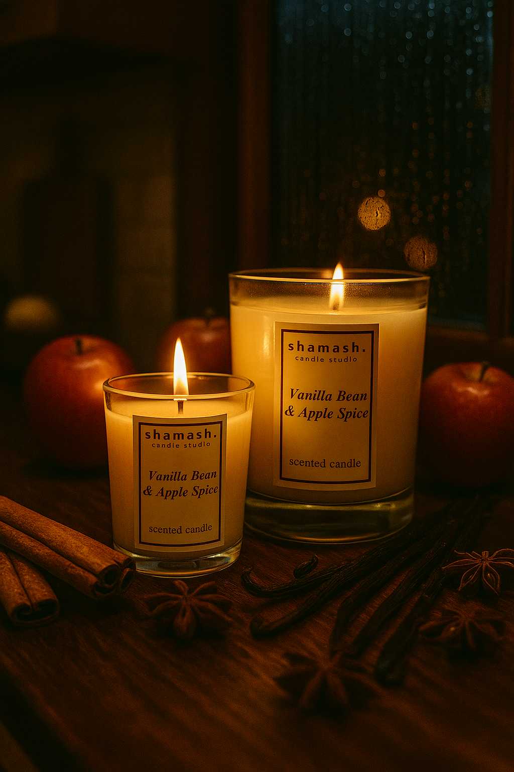 VANILLA BEAN & APPLE SPICE CANDLE - Embers of Solstice