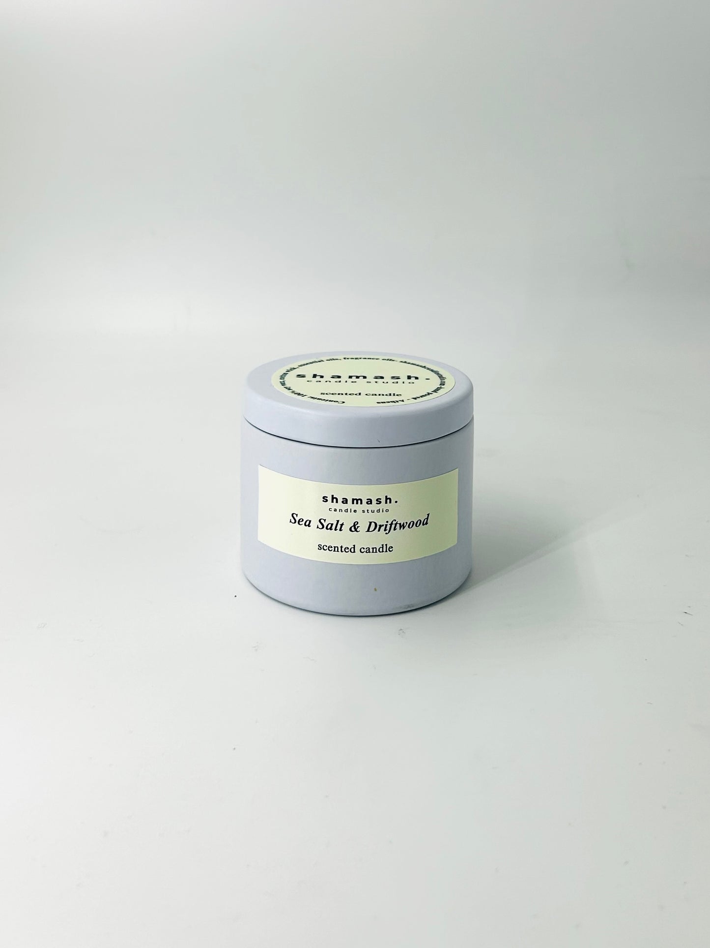 SEA SALT & DRIFTWOOD TRAVEL CANDLE - Aegean Reverie