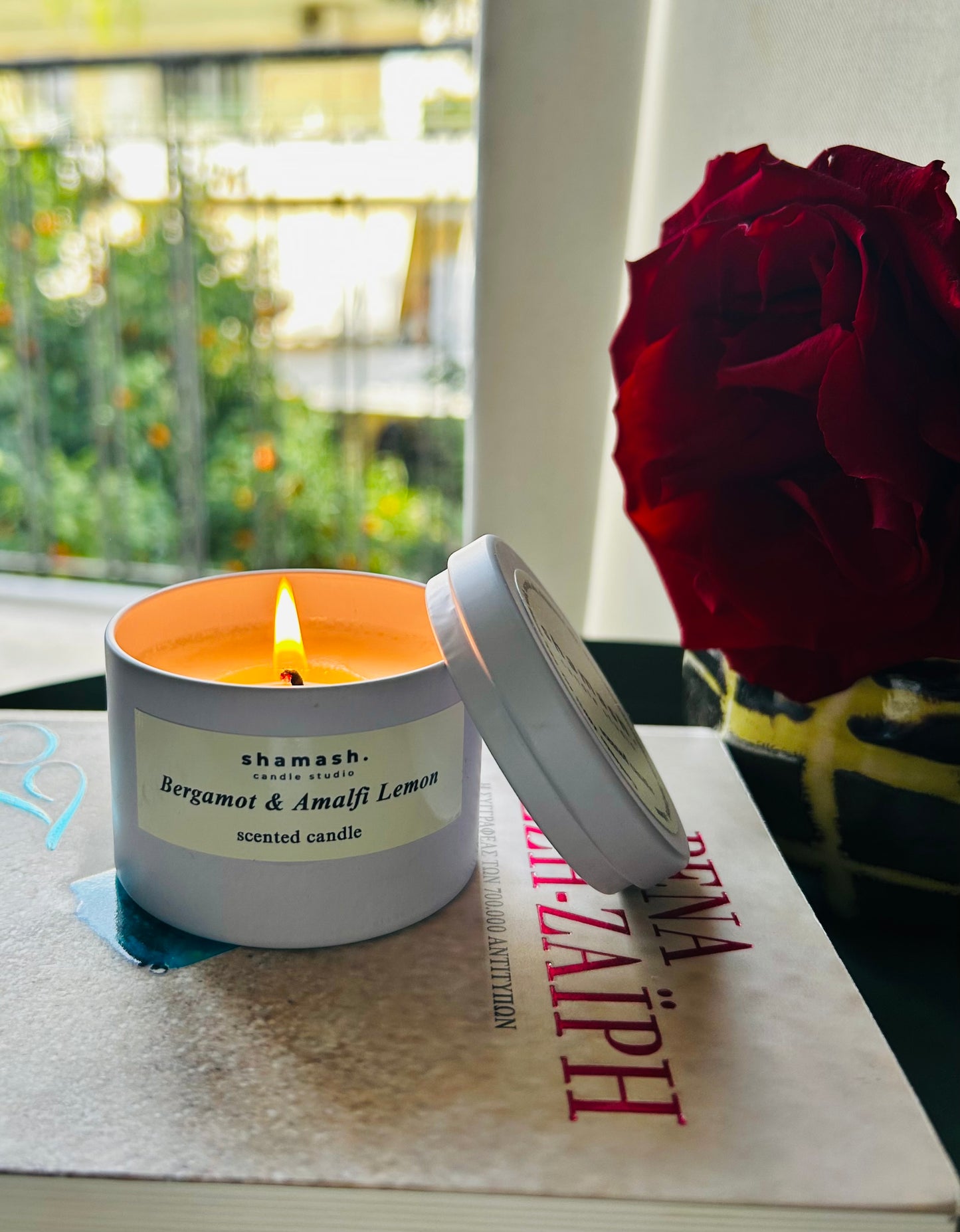 BERGAMOT & AMALFI LEMON TRAVEL CANDLE - Aegean Reverie