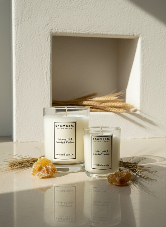 AMBERGIS & SMOKED VETIVER CANDLE - Noir