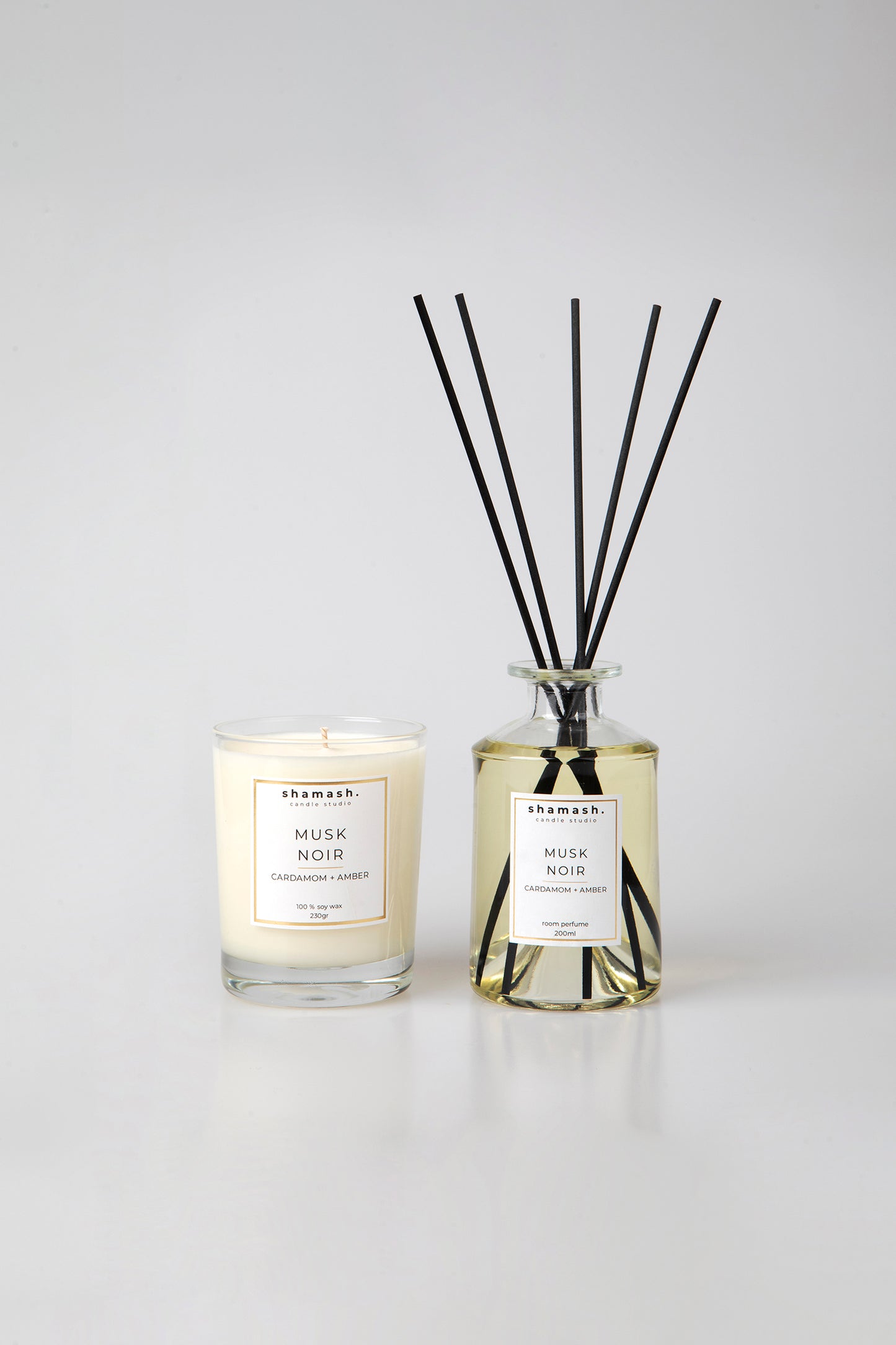 MUSK NOIR BOLD SERIES CANDLE (230gr) & REED DIFFUSER (200ml)